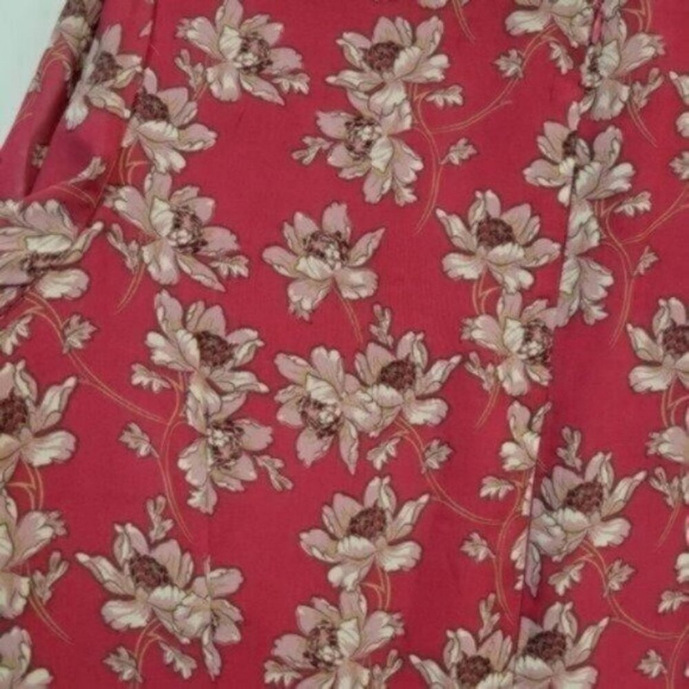 Sharagano Floral Faux Wrap Midi Dress Pink Plus NWT - Picture 12 of 14